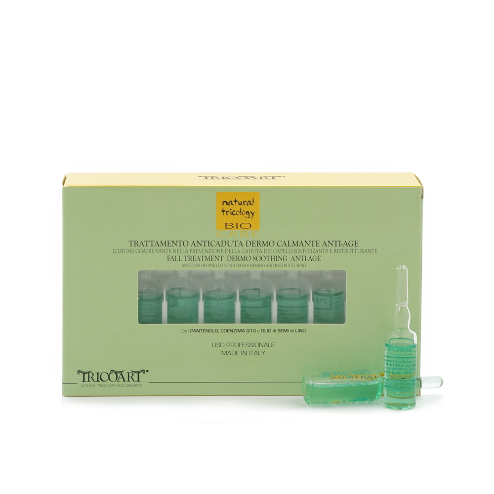 MINERALTACH Trattamento anticaduta dermocalmante anti – age Trychologiczne serum wzmacniająco odbudowujące, przeciw wypadaniu włosów do skóry wrażliwej w ampułkach 12×7 ml – Tricoart