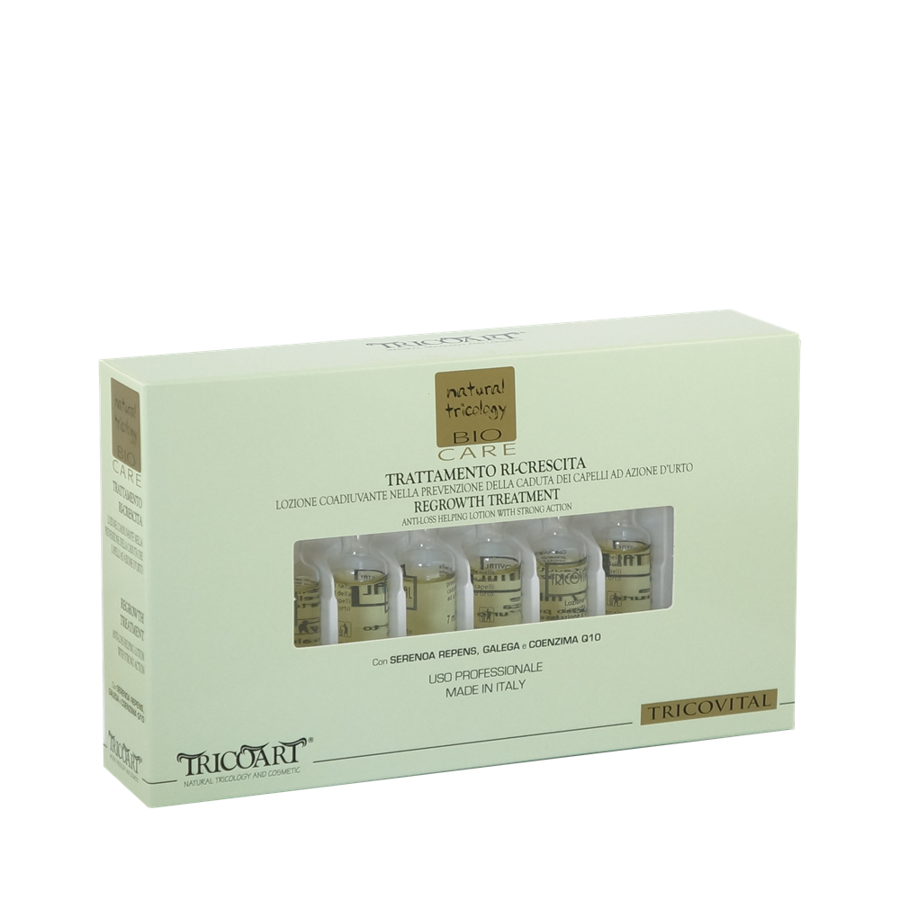 TRICOVITAL Trattamento ri – crescita Trychologiczne serum pobudzające odrost włosów ampułki (rekomendowane do infuzji tlenowej) 12×7 ml – Tricoart