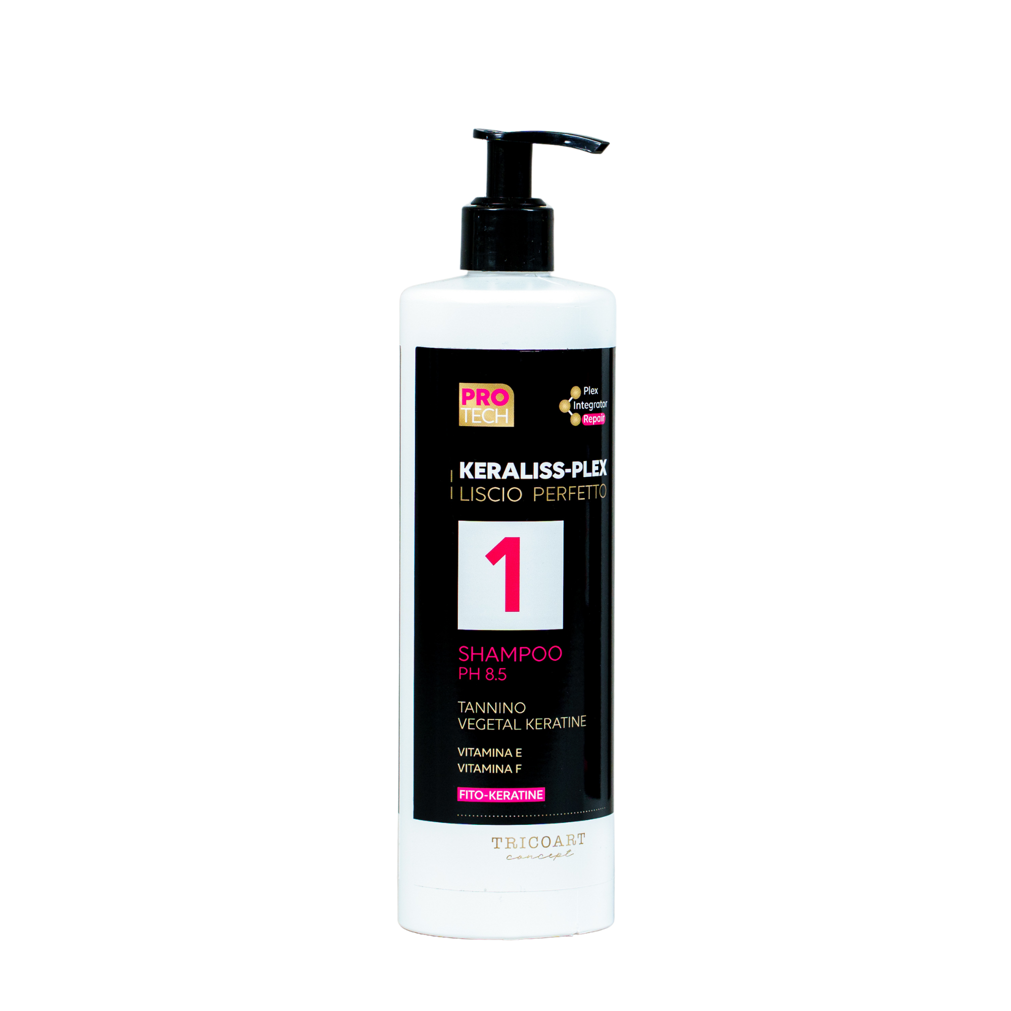 PROTECH Keraliss plex Liscio perfetto shampoo 1 Szampon otwierający łuskę włosa ph 8,5; 500 ml. – Tricoart