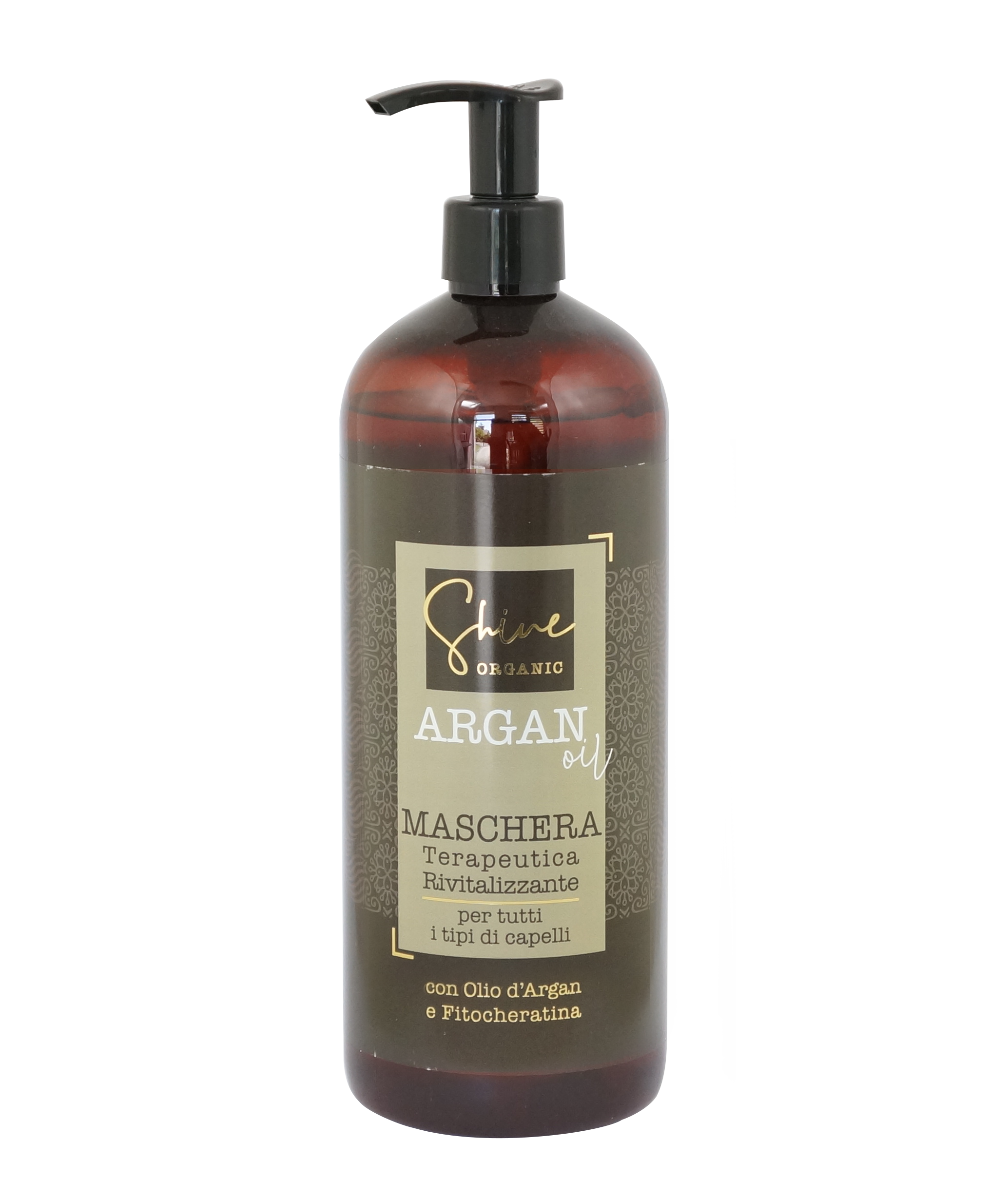 SHINE ORGANIC ARGAN OIL Maschera terapeutica rivitalizzante Terapeutyczna maska arganowa z fitokeratyną 1000 ml – Tricoart