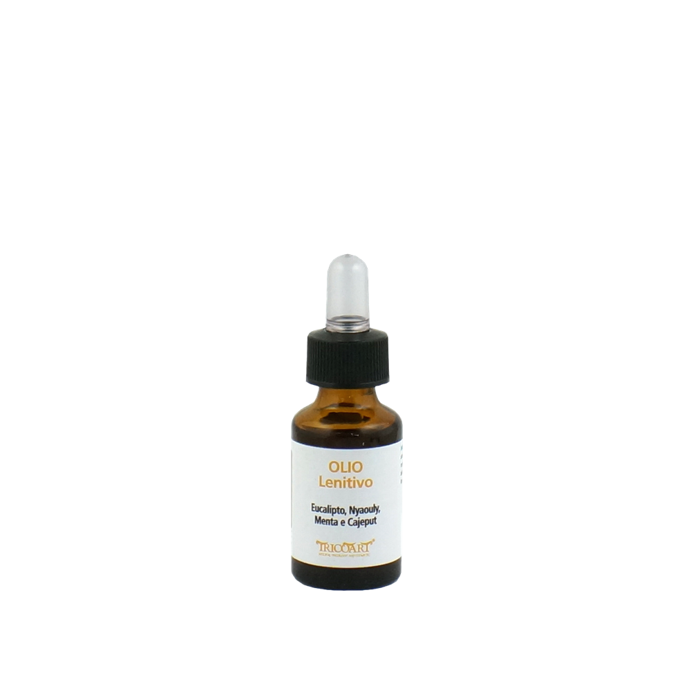 Olio lenitivo Esencja kojąca (mieszanka olejków eterycznych eukaliptus, niaouly, mięta) 15 ml – Tricoart