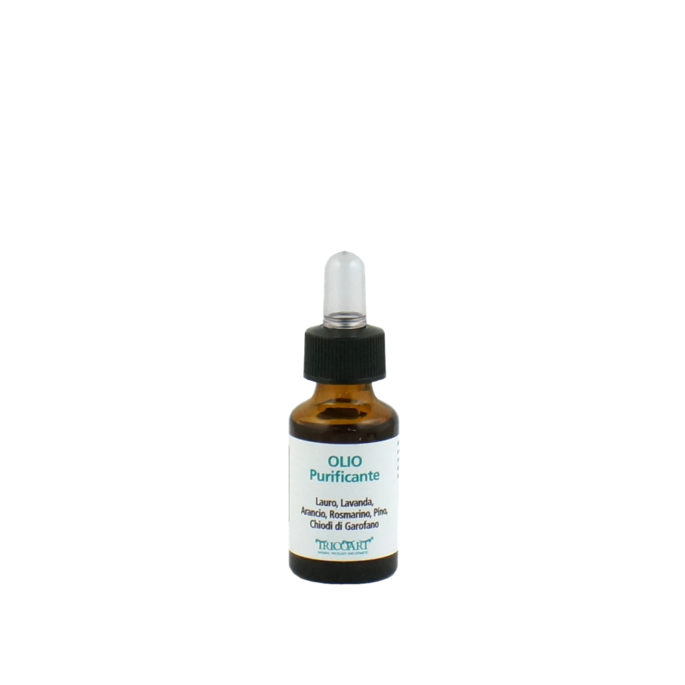 Olio purificante Esencja oczyszczająca (mieszanka olejków eterycznych wawrzyn, lawenda, pomarańcza, rozmaryn, sosna) 15 ml – Tricoart
