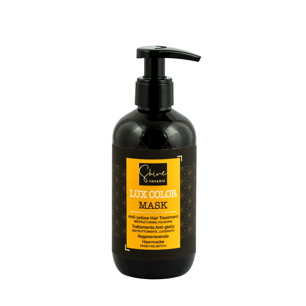 SHINE ORGANIC Luxcolor Maschera Antigiallo Trychologiczna maska przeciw żółtym tonom 250 ml – Tricoart