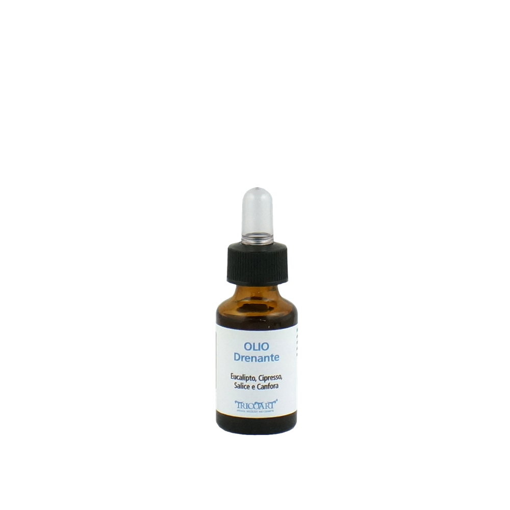 Olio drenante Esencja drenująca (mieszanka olejków eterycznych eukaliptus, cyprys, kamfora) 15 ml – Tricoart
